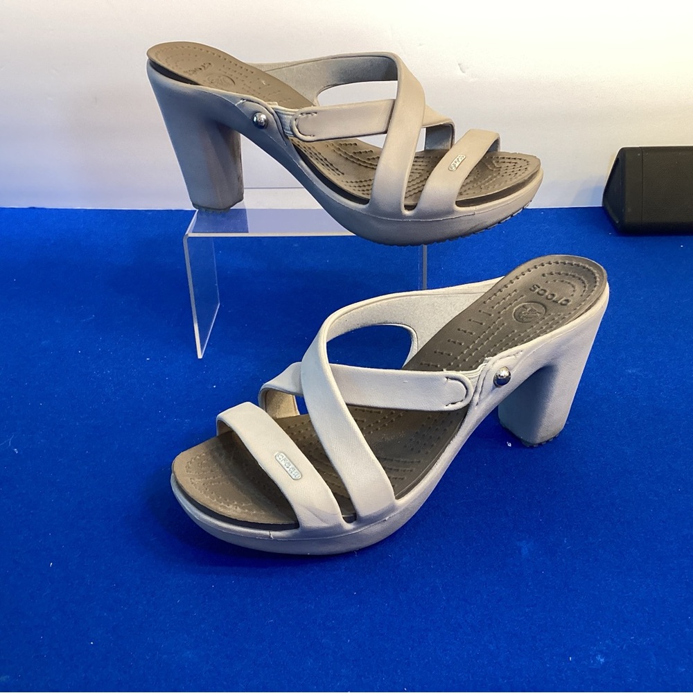 Crocs Rubber Heeled Sandals